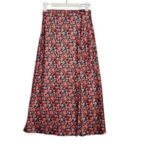 Floral Print Maxi Skirt Flowy Cottagecore Small